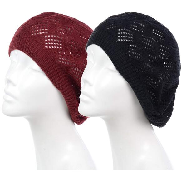 6857 Byos Women’s Chic Cutout Lace Diamond Knit Lightweight Slouchy Crochet main image 4
